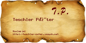 Teschler Péter névjegykártya